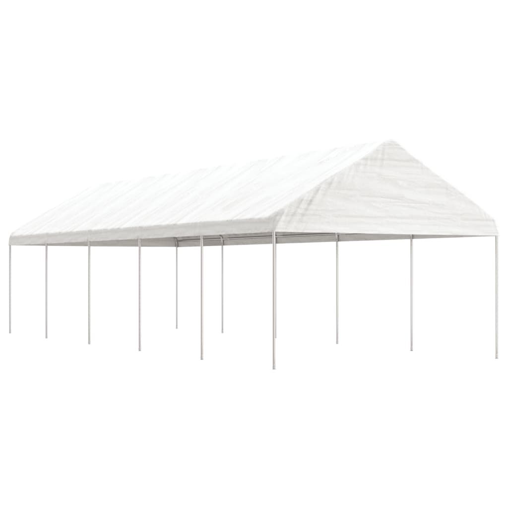 vidaXL Κιόσκι με Τέντα Λευκό 11,15 x 4,08 x 3,22 μ. από Πολυαιθυλένιο