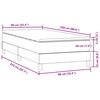 vidaXL Box Spring κρεβάτι με στρώμα σκούρο πράσινο 90x220 cm Velvet