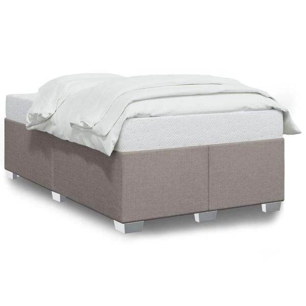 vidaXL Σκελετός Κρεβατιού Χωρίς Στρώμα Taupe 120x200 εκ. Υφασμάτινο