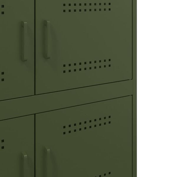 vidaXL Ντουλάπι Πράσινο Λαδί 68x39x79 εκ. από Ατσάλι
