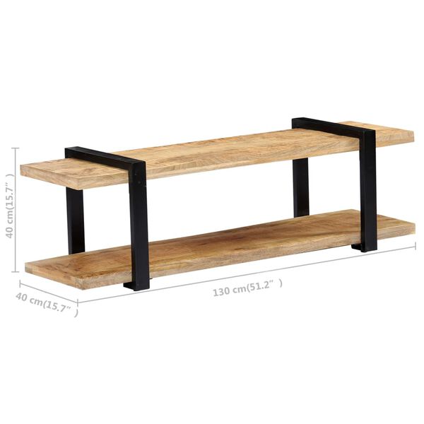 vidaXL Έπιπλο Τηλεόρασης 130 x 40 x 40 εκ. από Μασίφ Ξύλο Μάνγκο