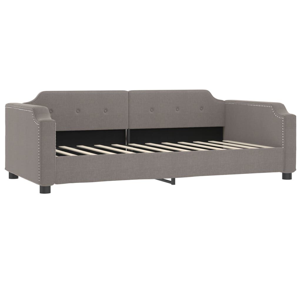 vidaXL Καναπές Κρεβάτι με Στρώμα Taupe 100 x 200 εκ. Υφασμάτινο