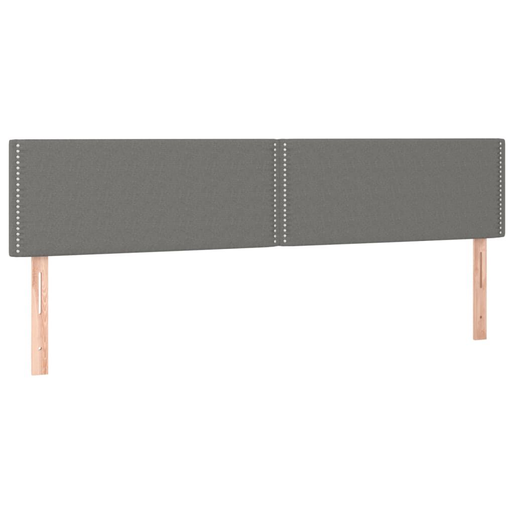 vidaXL Κρεβάτι Boxspring με Στρώμα Σκούρο Γκρι 160x200 εκ Υφασμάτινο
