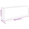 vidaXL Μαξιλάρι παλέτας για πλάτη Κρεμ 120 x 40 x 12 cm Ύφασμα Oxford