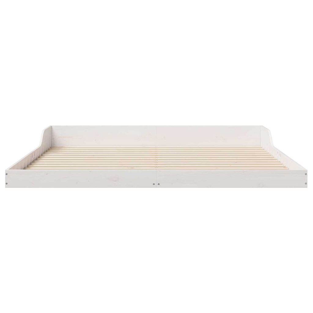 vidaXL Σκελετός Κρεβατιού Λευκό 200 x 210 cm Μασίφ ξύλο πεύκου