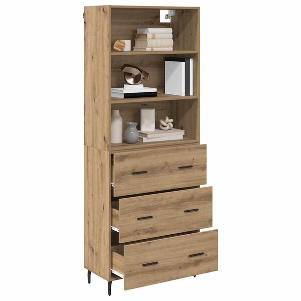 vidaXL Highboard &mu;&epsilon; &sigma;&upsilon;&rho;&tau;ά&rho;&iota; Artisan Oak 69,5 x 34 x 180 &epsilon;&kappa;.