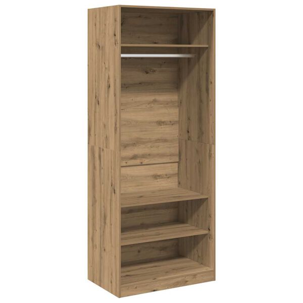 vidaXL Ντουλάπα Αρτισιανή Δρυς 80x50x200εκ από Επεξεργασμένο Ξύλο