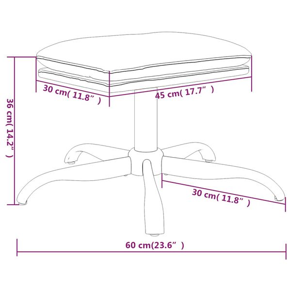 vidaXL Υποπόδιο Καπουτσίνο 60x60x36 εκ. από Συνθετικό Δέρμα