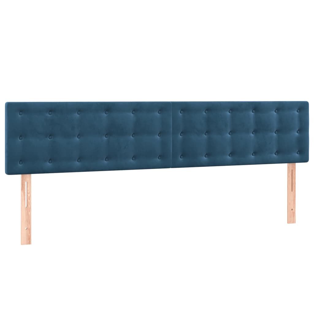 vidaXL Κεφαλάρια Κρεβατιού 2 τεμ.Σκούρο Μπλε 90x5x78/88 εκ. Βελούδινο