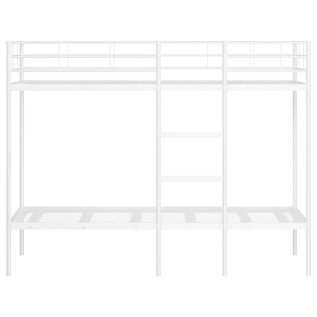 vidaXL Κουκέτα χωρίς στρώμα Λευκό 75x190 cm Ατσάλι