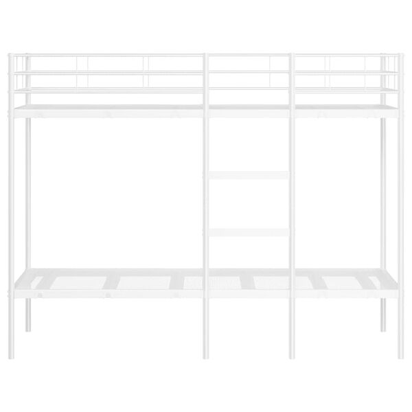 vidaXL Κουκέτα χωρίς στρώμα Λευκό 75x190 cm Ατσάλι