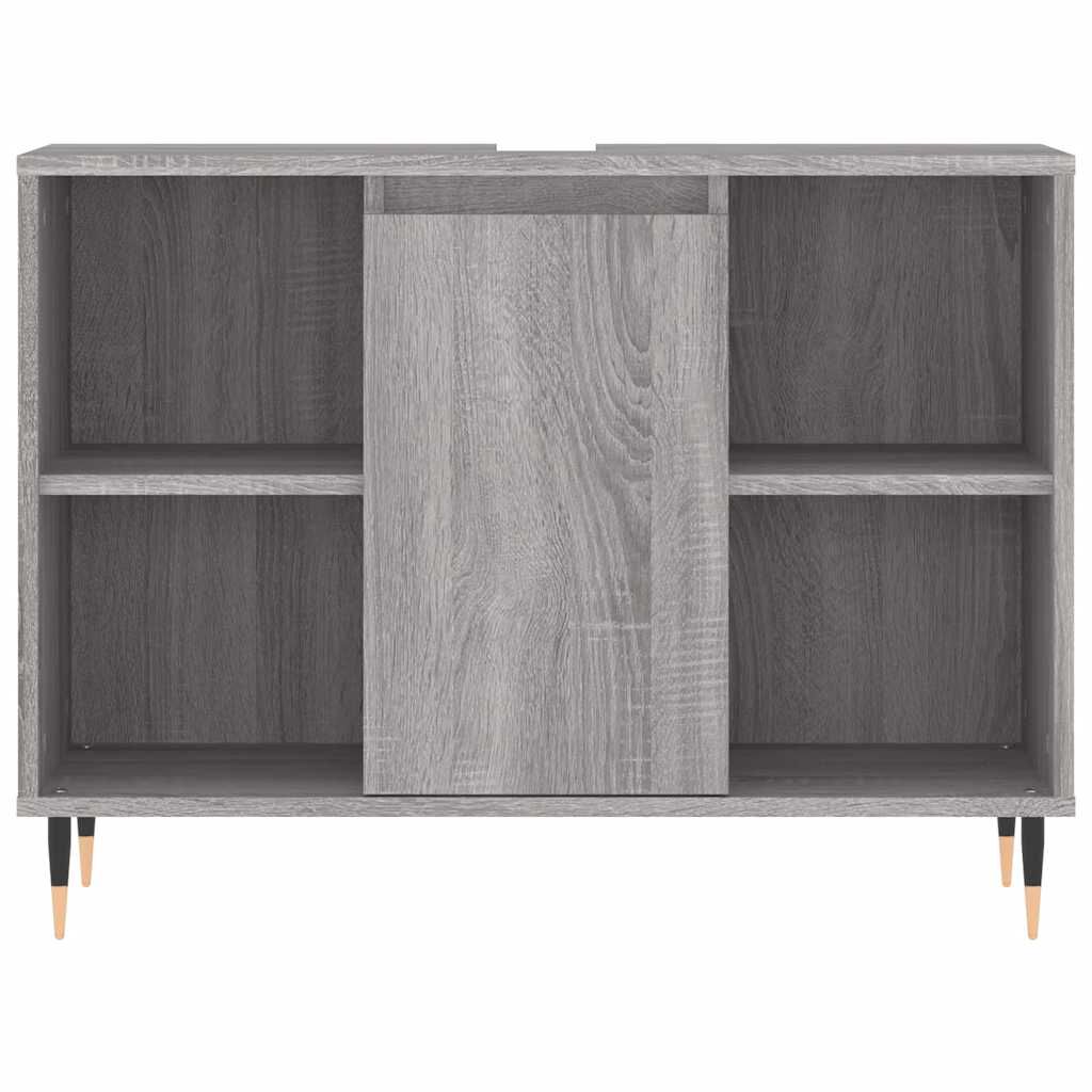 vidaXL Ντουλάπι Μπάνιου Γκρι Sonoma 80 x 33 x 60 εκ. από Επεξεργ. Ξύλο