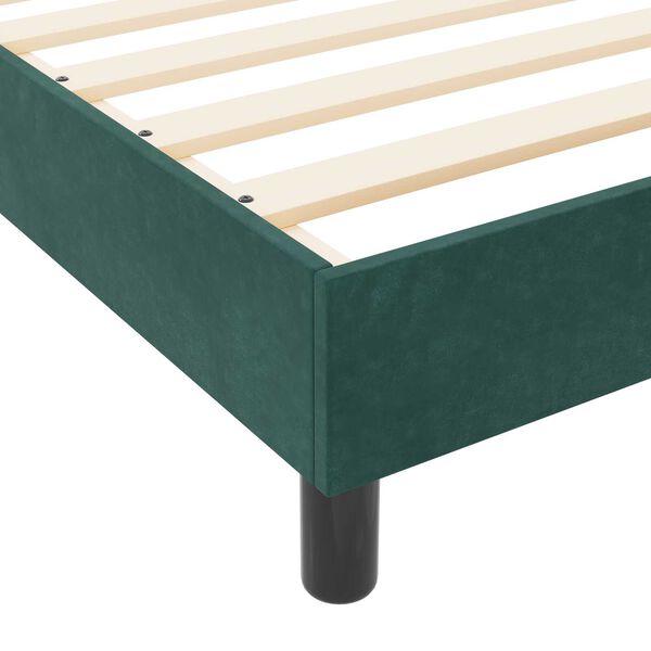 vidaXL Σκελετός Κρεβατιού Σκούρο πράσινο 90 x 190 cm Βελούδο