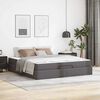 vidaXL Σκελετός κρεβατιού με στρώμα Γκρι 180 x 200 cm Τεχνητό δέρμα
