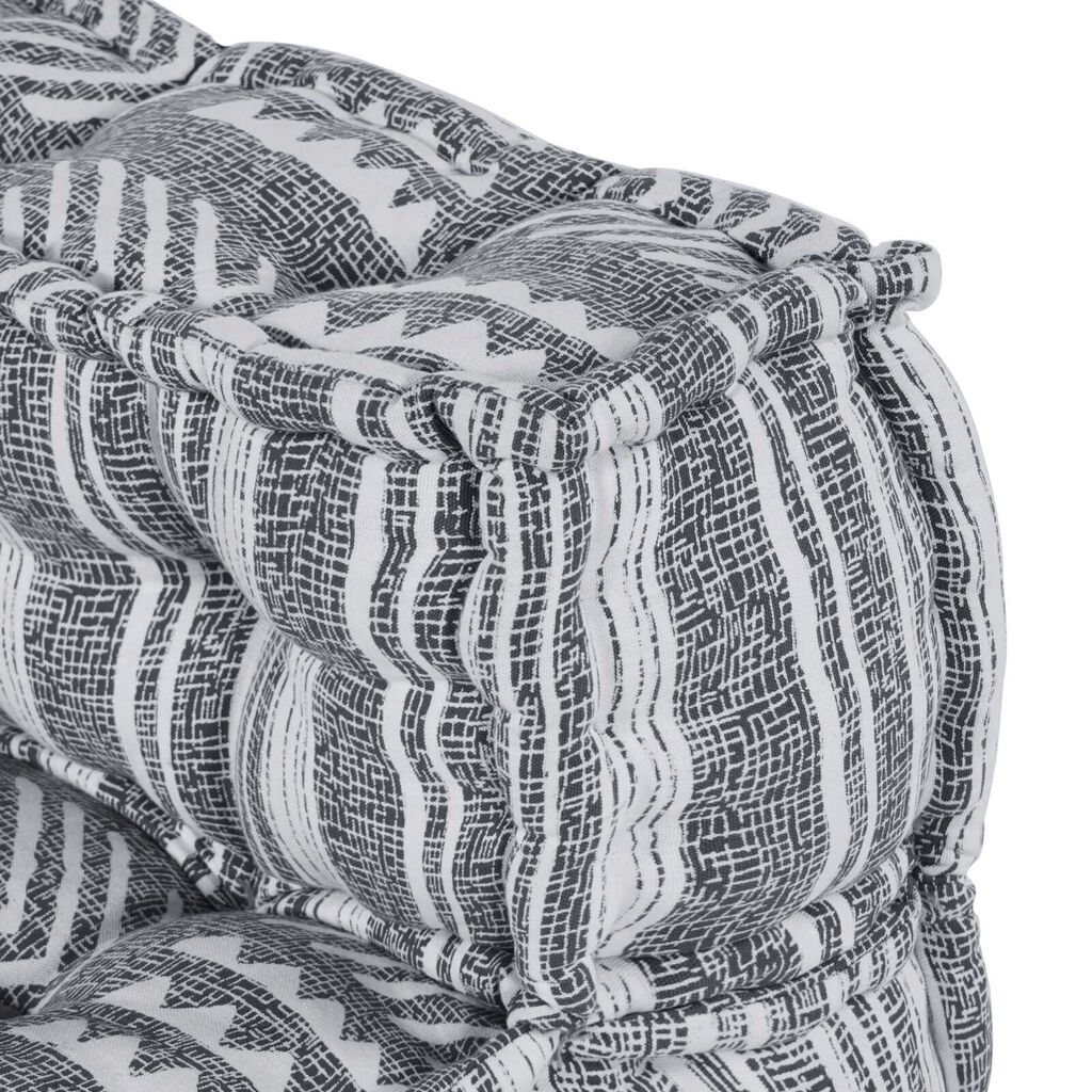 vidaXL Μοντέρνος Πούφ Σαλονιού 3 Θέσεων - Light Grey Fabric, Εύκολη Μετατροπή