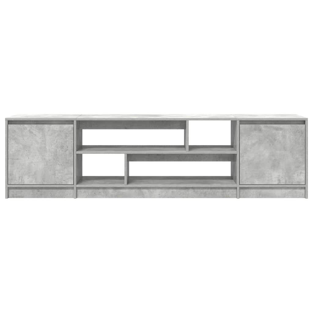 vidaXL Έπιπλο Τηλεόρασης Γκρι Σκυροδέματος 188,5x41x50 εκ. Επεξ. Ξύλο