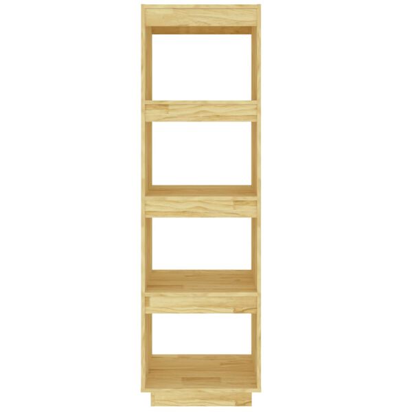 vidaXL Βιβλιοθήκη/Διαχωριστικό Χώρου Γκρι 40x35x135 εκ. Μασίφ Πεύκο