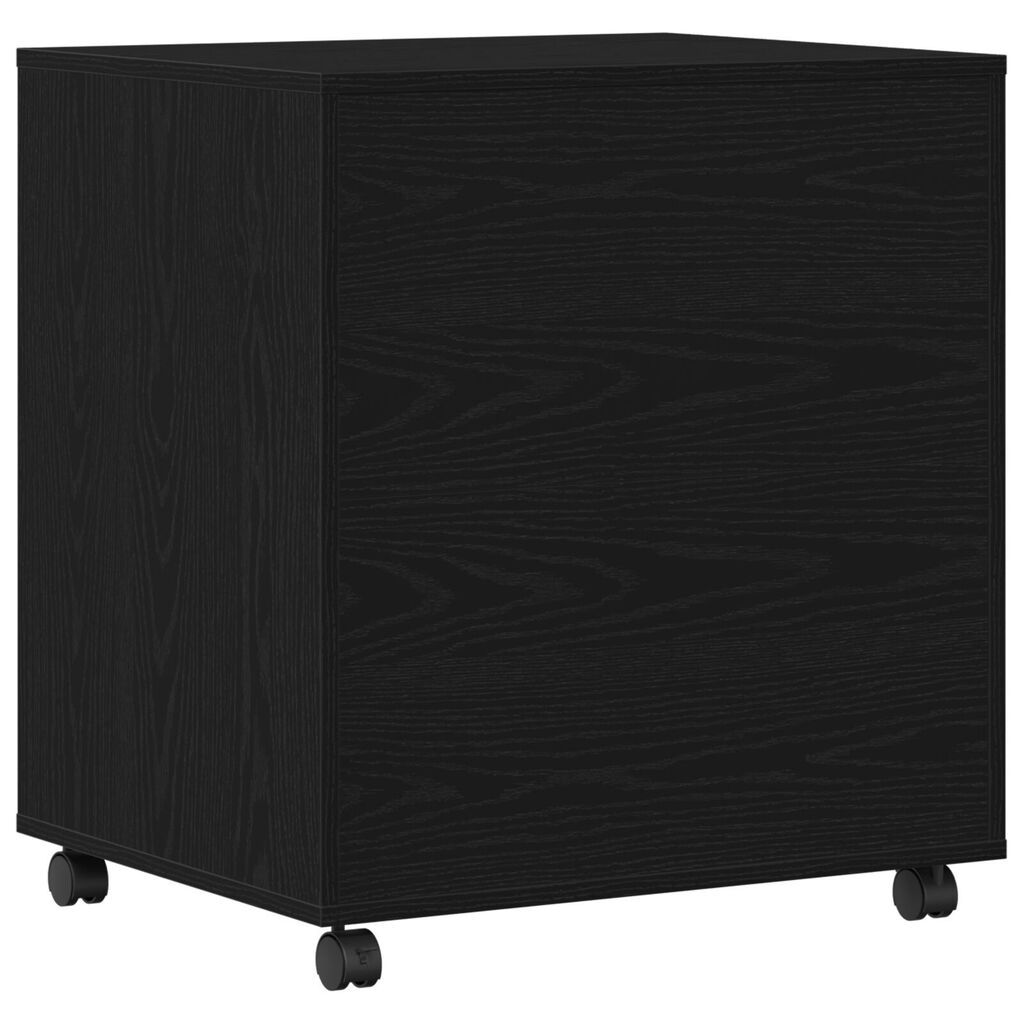 vidaXL Ράφι Εκτυπωτή με Ρόδες Μαύρο Δρυς 60x50x67 εκ.