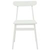 vidaXL Καρέκλα τραπεζαρίας 2 pcs Λευκό Στερεό Ξύλο Ραβέντι