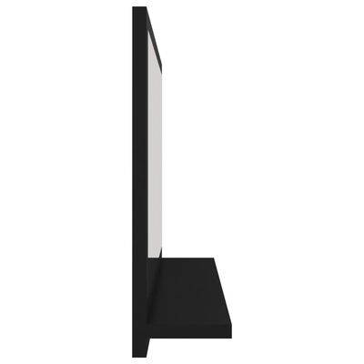 vidaXL Καθρέφτης Μπάνιου Μαύρος 60 x 10,5 x 37 εκ. Μοριοσανίδα