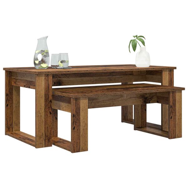 vidaXL &Sigma;&epsilon;&tau; &Tau;&rho;&alpha;&pi;&epsilon;&zeta;&iota;&omicron;ύ &Gamma;&iota;&alpha; &Kappa;&alpha;&phi;έ 2 pcs &Pi;&alpha;&lambda;&iota;ό &xi;ύ&lambda;&omicron; &Epsilon;&pi;&epsilon;&xi;&epsilon;&rho;&gamma;&alpha;&sigma;&mu;έ&nu;&omicron; &xi;ύ&lambda;&omicron;