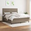 vidaXL &Kappa;&rho;&epsilon;&beta;ά&tau;&iota; Boxspring &mu;&epsilon; &Sigma;&tau;&rho;ώ&mu;&alpha; Taupe 180x200 &epsilon;&kappa;. &Upsilon;&phi;&alpha;&sigma;&mu;ά&tau;&iota;&nu;&omicron;
