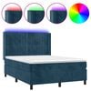 vidaXL &Kappa;&rho;&epsilon;&beta;ά&tau;&iota; Boxspring &mu;&epsilon; &Sigma;&tau;&rho;ώ&mu;&alpha; & LED &Sigma;&kappa;. &Mu;&pi;&lambda;&epsilon; 140x190&epsilon;&kappa;. &Beta;&epsilon;&lambda;&omicron;ύ&delta;&iota;&nu;&omicron;