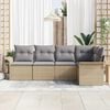 vidaXL Σετ Καναπέ Κήπου 5 pcs 242.5 x 132.5 x 85 εκ. Πολυ ράταν