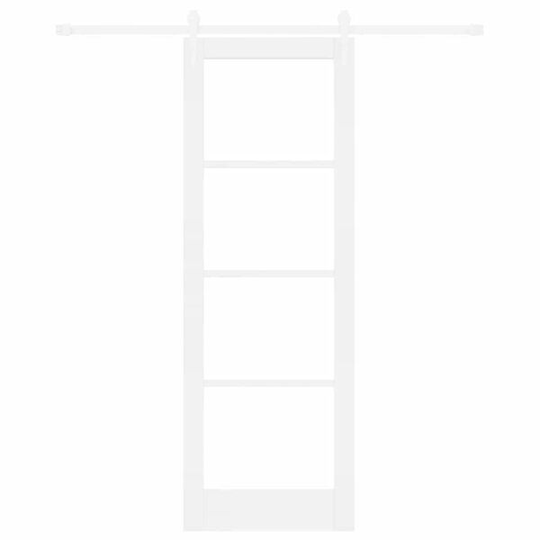 vidaXL Ολισθητή Πόρτα Λευκό 73.5 x 211 εκ Ξύλο και μέταλλο
