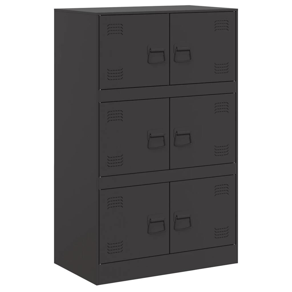 vidaXL Ντουλάπι Μαύρο 67x39x107 εκ. από Ατσάλι