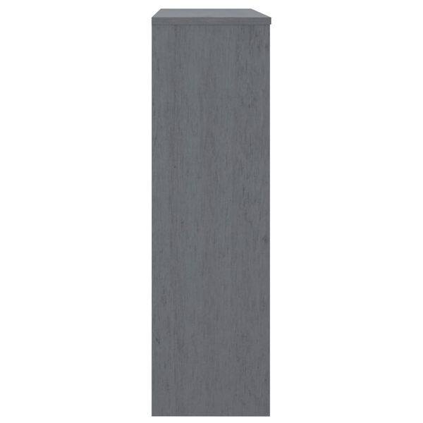 vidaXL Πάνω Μέρος Ντουλαπιού HAMAR Γκρι 90x30x100 εκ. Μασίφ Πεύκο