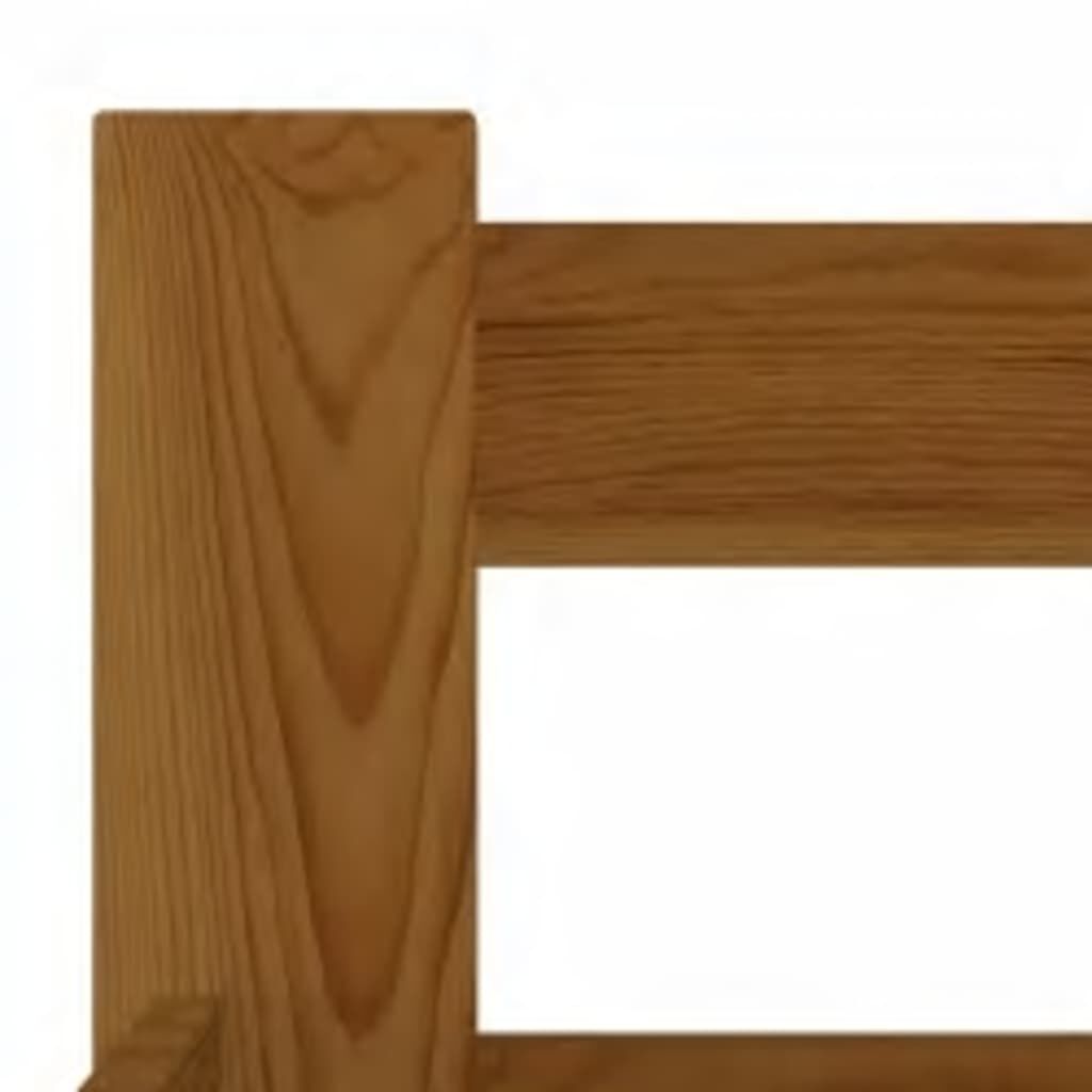 vidaXL Πλαίσιο Κρεβατιού Καφέ Μελί 120 x 200 εκ. Μασίφ Ξύλο Πεύκου