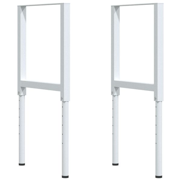 vidaXL Πάγκος Εργασίας Ορθογώνιος 100x60x(71,5-98) εκ Μασίφ Ξύλο Δρυός