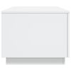 vidaXL Τραπεζάκι Σαλονιού με LED Λευκό 90 x 50 x 40 εκ.
