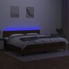 vidaXL &Kappa;&rho;&epsilon;&beta;ά&tau;&iota; Boxspring &mu;&epsilon; &Sigma;&tau;&rho;ώ&mu;&alpha; & LED &Sigma;&kappa;.&Kappa;&alpha;&phi;έ 200x200&epsilon;&kappa;. &Upsilon;&phi;&alpha;&sigma;&mu;ά&tau;&iota;&nu;&omicron;