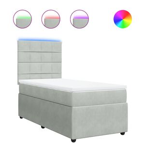 vidaXL &Kappa;&rho;&epsilon;&beta;ά&tau;&iota; Boxspring &mu;&epsilon; &Sigma;&tau;&rho;ώ&mu;&alpha; &Alpha;&nu;&omicron;&iota;&chi;&tau;ό &Gamma;&kappa;&rho;&iota; 80x200 &epsilon;&kappa;. &Beta;&epsilon;&lambda;&omicron;ύ&delta;&iota;&nu;&omicron;