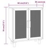 vidaXL Ντουλάπι Μαύρο 60 x 30 x 70 εκ. από Μασίφ Πεύκο & Φυσικό Ρατάν