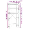 vidaXL Ραφιέρα Πλυντηρίου Γκρι Sonoma 67x25x163 εκ. από Επεξεργ. Ξύλο