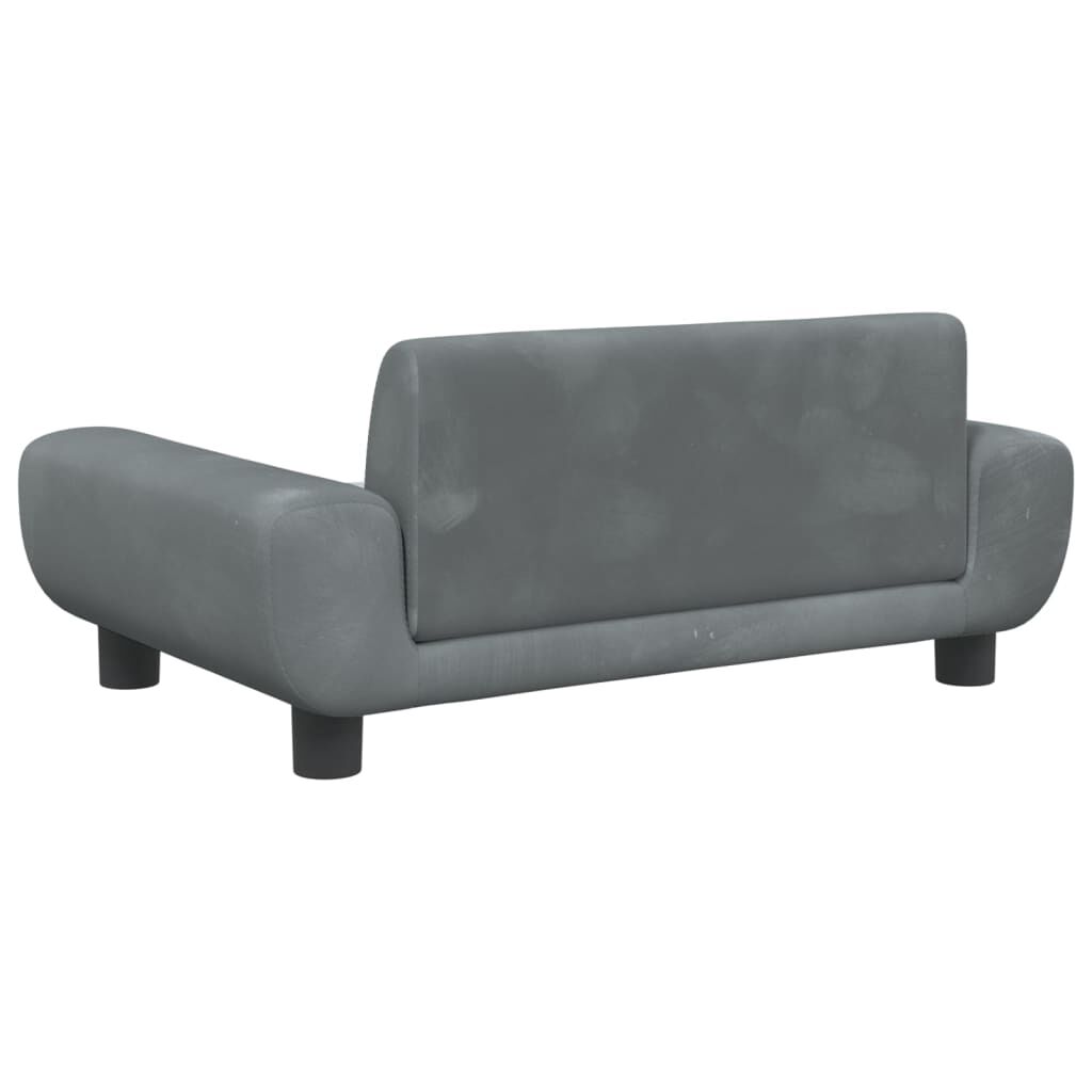 vidaXL Καναπές Παιδικός Σκούρο Γκρι 70 x 45 x 33 εκ. από Βελούδο