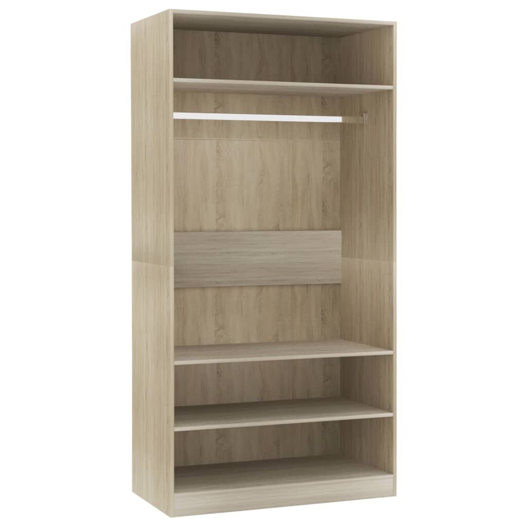 vidaXL Ντουλάπα Χρώμα Sonoma Δρυς 100 x 50 x 200 εκ. από Επεξ. Ξύλο