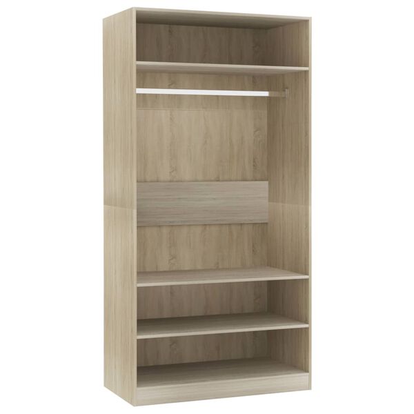 vidaXL Ντουλάπα Χρώμα Sonoma Δρυς 100 x 50 x 200 εκ. από Επεξ. Ξύλο