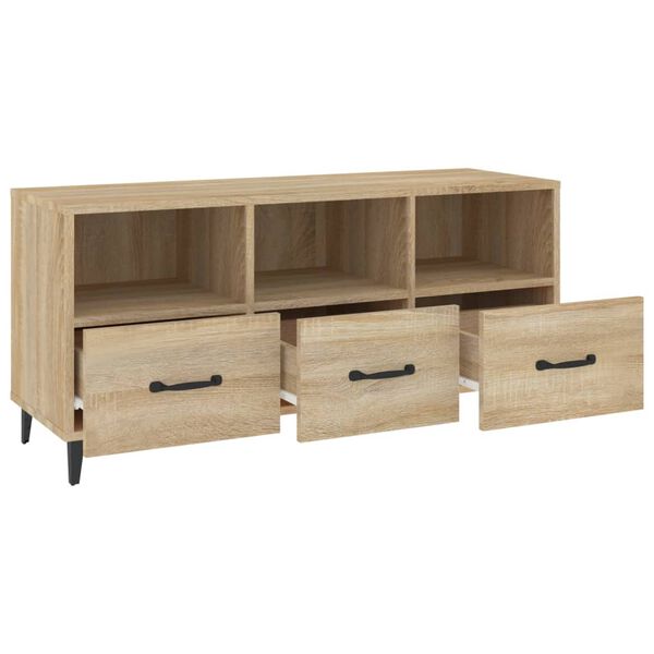 vidaXL Έπιπλο Τηλεόρασης Sonoma Δρυς 102x35x50 εκ. Επεξεργ. Ξύλο
