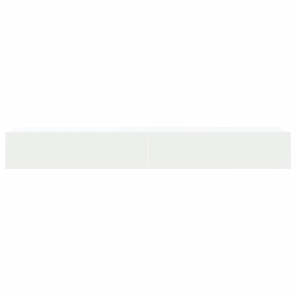 vidaXL Έπιπλα Τηλεόρασης με LED 2 τεμ. Λευκά 60 x 35 x 15,5 εκ.