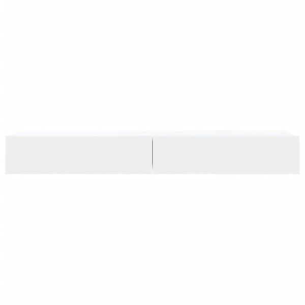 vidaXL Έπιπλα Τηλεόρασης με LED 2 τεμ. Λευκά 60 x 35 x 15,5 εκ.
