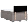 vidaXL Κρεβάτι Boxspring με Στρώμα Taupe 120x200 εκ. Υφασμάτινο