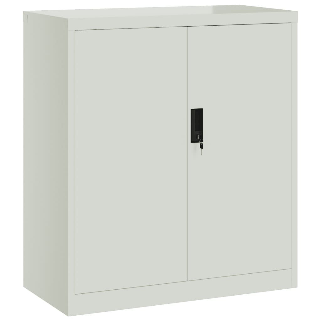 vidaXL Αρχειοθήκη Ανοιχτό Γκρι 79 x 40 x 90 εκ. από Ατσάλι