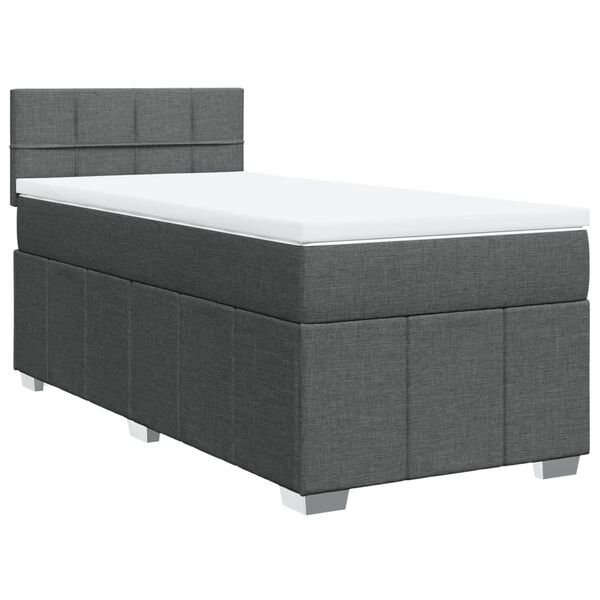vidaXL &Kappa;&rho;&epsilon;&beta;ά&tau;&iota; Boxspring &mu;&epsilon; &Sigma;&tau;&rho;ώ&mu;&alpha; &Sigma;&kappa;&omicron;ύ&rho;&omicron; &Gamma;&kappa;&rho;&iota; 90x190 &epsilon;&kappa;. &Upsilon;&phi;&alpha;&sigma;&mu;ά&tau;&iota;&nu;&omicron;