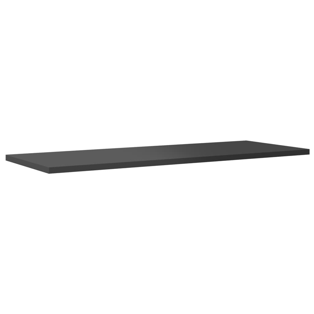 vidaXL Ράφια Βιβλιοθήκης 4 τεμ. Γυαλ. Γκρι 80x30x1,5 εκ. Μοριοσανίδα