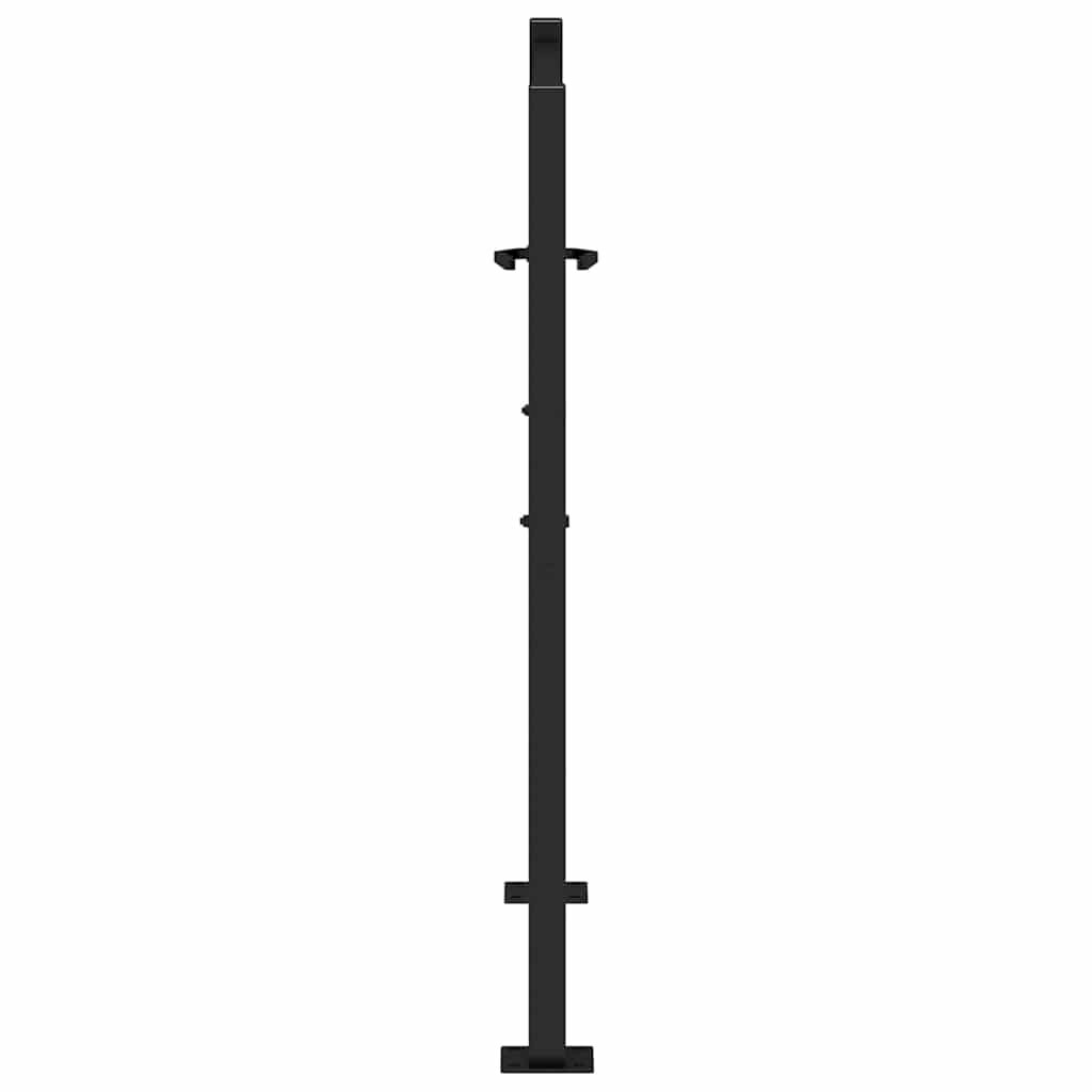 vidaXL Πύλη κήπου Μαύρη 105x106 cm Ατσάλινο σχέδιο κύματος
