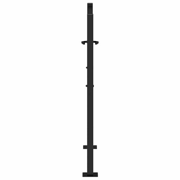 vidaXL Πύλη κήπου Μαύρη 105x106 cm Ατσάλινο σχέδιο κύματος